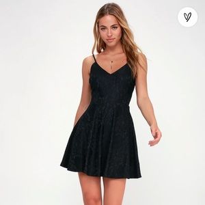 Lulu’s Way With Words Lace Skater Dress - XS